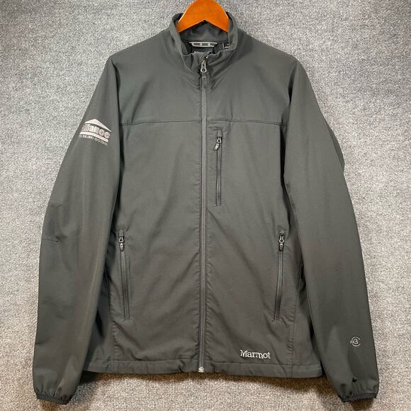Marmot M3 Soft Shell Jacket Men's L Black Full Zip/Zip Pockets Elastic Waistband - Picture 1 of 13